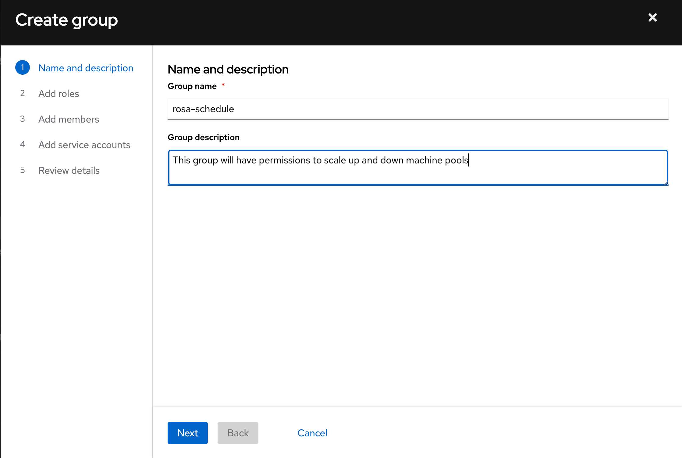 Create Group Name