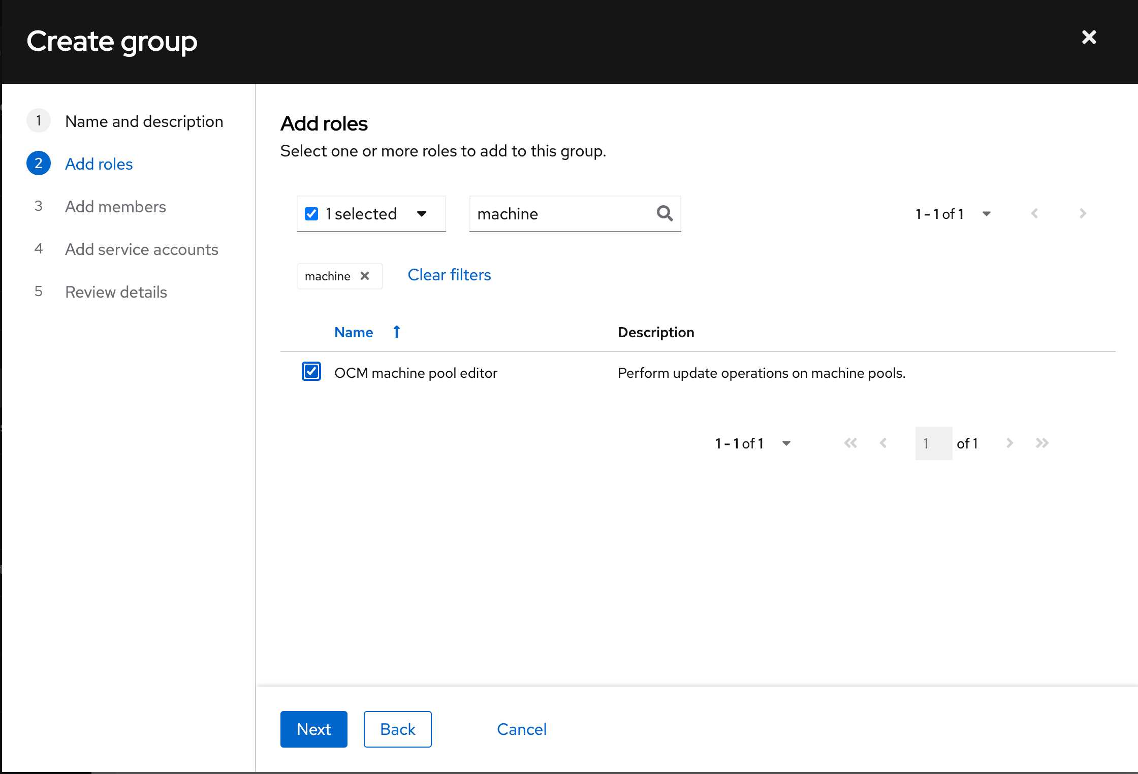 Create Group Role